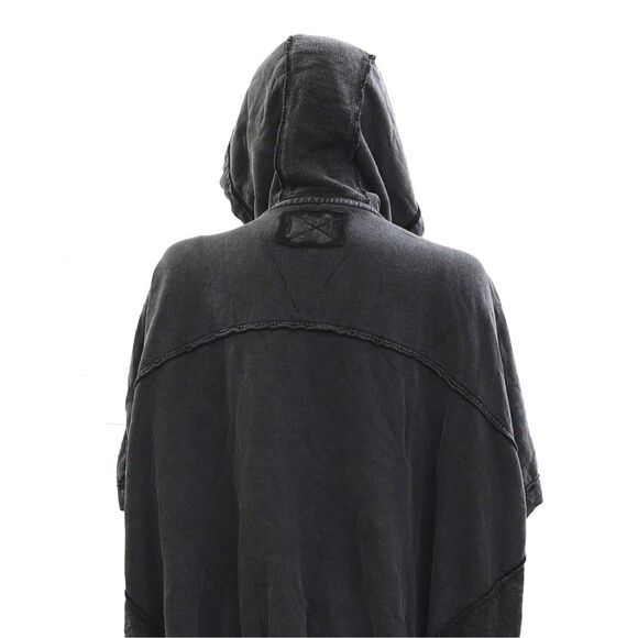 Free People We The Free What's Next Poncho Vest Jacket Hoodie Cotton L 280036 - Picture 8 of 9